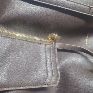 Anne Klein Dark Brown Backpack with Gold Accents